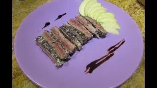 TAGLIATA DI TONNO ROSSO IN CROSTA DI SESAMO E SEMI DI PAPAVERO - Ricetta in 2  minuti