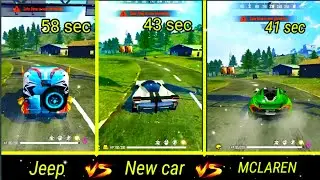 Free fire Three Vehicle VS pickup truck // speed test - Garena Free Fire