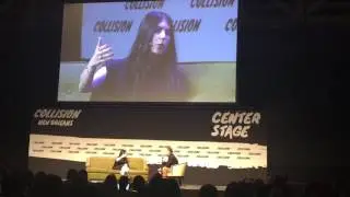 Shahrzad Rafati on Collision Conference stage in New Orleans
