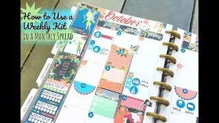 How to Use a Weekly Etsy Sticker Kit on a Monthly Spread | Happy Planner Plan With Me