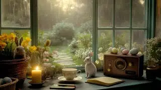 3 Hour Gentle Rain & Nature ASMR 🌧 | Cozy Easter Morning Ambience for Study, Sleep & Relaxation 🐇🌿