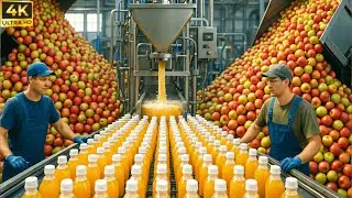 Awesome APPLE Harvesting & Processing Into Apple Juice, Apple Cider and Apple Pomace