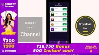 Get UpTo 18,750rs Bonus And 50rs Sin Up Bonus || Gamezy || New Earning app ||