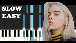 Billie Eilish - bury a friend (SLOW EASY PIANO TUTORIAL)