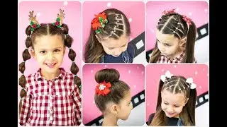 SPECIAL NOEL [[ 5 coiffures faciles et rapides pour petite fille ]]