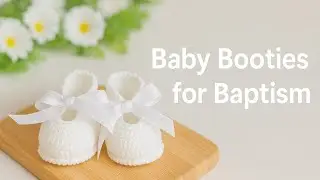 White Crochet Baby Booties with Ribbon &ndash; Perfect for Newborn Gift or Baptism