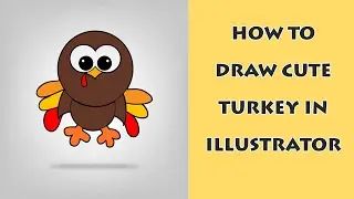 How to draw cute turkey in illustrator CS6 part 1