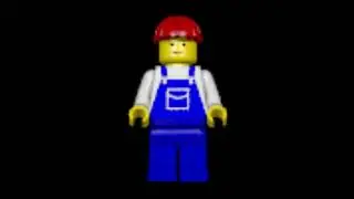 lego guy spins to a cool song for a minute