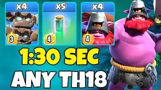 Th18 Meteor Golem + Thrower + Royal Charge Attack Strategy | Th18 Attack Strategies (Clash of Clans)