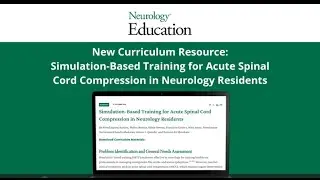 Simulation-Based Training for Acute Spinal Cord Compression in Neurology Residents