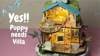 Ultimate Cozy Puppy’s Villa | DIY Mini House Kit | Relaxing Build