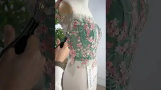 Making a corset embroidery floral midi dress #fashion #corset #creative #promdress
