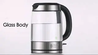 Russell Hobbs 21600-10 Illuminating Glass Kettle, Black, 1.7 Litre, 3000 Watt [Energy Class A]