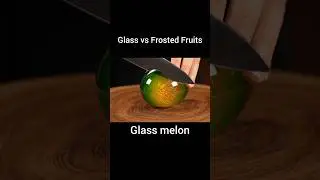 ASMR Glass vs Frosted Fruits Cutting | Ultimate Crunch & Crackle! #asmr #asmrsounds #aiart #aiasmr
