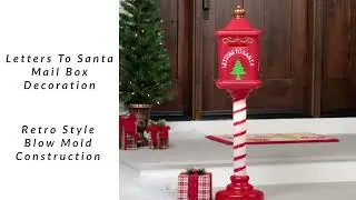 Lighted Letters To Santa Mail Box Blow Mold Outdoor Christmas Decoration| Northlight JQ96951