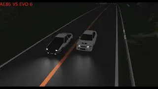 AE86 VS EVO 6 (Roblox Remake)(Initial D)