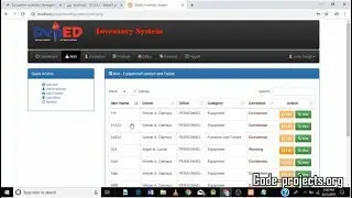 Equipment Inventory Management System in PHP with Source Code| Source Code & Projects