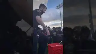 Officer does Crate Challenge At the Hood Olympics