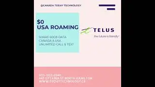 Free USA ROAMING when get CANADA number from Telus