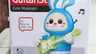 India toys Dancing Rabbit guitarist with Led Flashlight #toys #Rabbit #music #children toys #cartoon