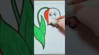 Flowers coloring art #viral #flower #shorts