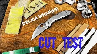 Cut Test: Spyderco Delica Wharncliff K390! One of the best EDC knives EVER