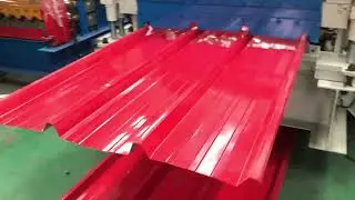 Peru Customized Double Trapezoidal Color Roof Tile Making Machine