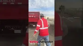 Dropping off a 15 yard dumpster. #LandscapeCleanup #DumpsterRentalFresno #DumpsterRentalNearMe  ￼