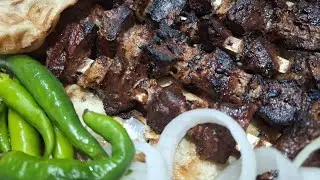 Juicy Liver Kebab on Fire! Persian Style 