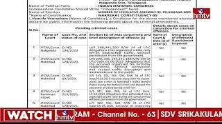 Format C1 Case List Of Congress MLA Candidate Vemula Veeresham | Telangana Elections2023 | hmtv