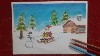 Christmas Day Special Drawing | Easy Christmas Drawing | How Merry Christmas Drawing | #Art