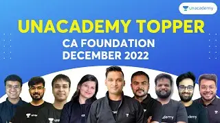Unacademy CA Foundation Dec 2022 Topper| CA Foundation Result