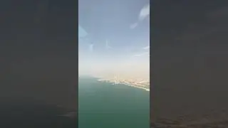 Dubai Al Arab 7-star hotel view in smog #Shorts