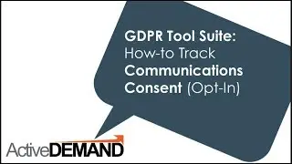 GDPR Tool Suite: GDPR Track Communications Consent