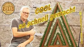 Der einfache edel Weihnachtsbaum aus Holz | schnell und einfach selber gemacht