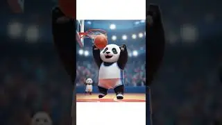 funny panda play time 🥰 #basketball #play #nba #funny #panda