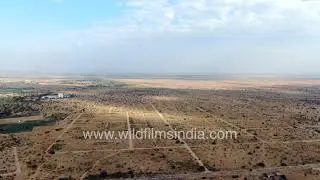 Bikaner town's outskirts comprise of a vast arid landscape with the beginnings of the Thar desert