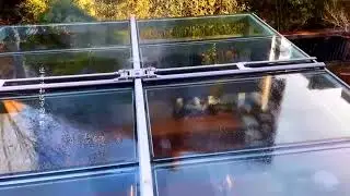 Glass roof intelligent cleaning equipment, sunshine room intelligent cleaning equipment