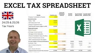 UK Income Tax Calculator Spreadsheet - save on taxes