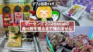 【ゲーセン】クレーンゲームで2026kcalの食べ物を獲るまで帰れません【とりっぴぃ/愛の戦士】