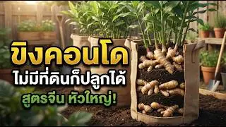 ไม่มีที่ดินสักงาน แต่อยากปลูกขิงขาย สูตรจีน 'ขิงคอนโด' ปลูกในกระสอบ เติมดินทีละชั้น หัวใหญ่เท่าแขน!
