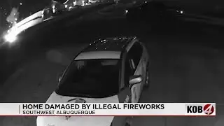 Illegal fireworks tear hole through neighbor's roof
