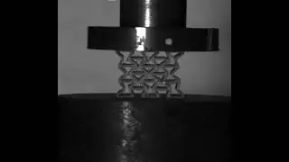 Drop tower impact on Auxetic structure made with filaflex
