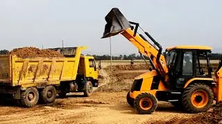 JCB Diggers Loading Sand on Dump Truck - JCB Working Video - Real Review