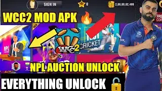 Wcc2 Mod 3.0.8 😱 | NPL AUCTION UNLOCK 😍| MY CAREER MODE UNLOCK IN WCC2 😍| #wcc2 #wcc3 #esports