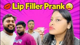 Fake Lip Filler Prank | Epic Reactions! 👄 💄🤣 #prank 