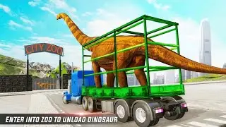 🟢Wild dino transport game / Rescue animal transport truck rescue animal game