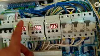 Регулировка реле напряжения РН-106 + пример сборки трехфазного щита в частном доме.