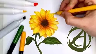 COMO DESENHAR UM GIRASSOL 🌻 com a Dai Oliveira