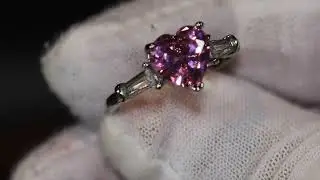 Pink diamond heart ring, Pink diamond jewellery, pink diamond engagement ring, pink heart ring